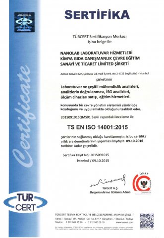 ISO 14001 Belgesi