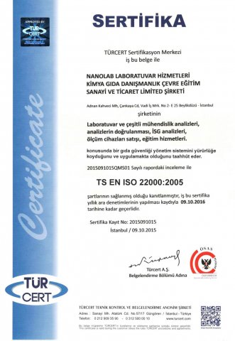 Certificado ISO 22000